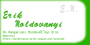 erik moldovanyi business card